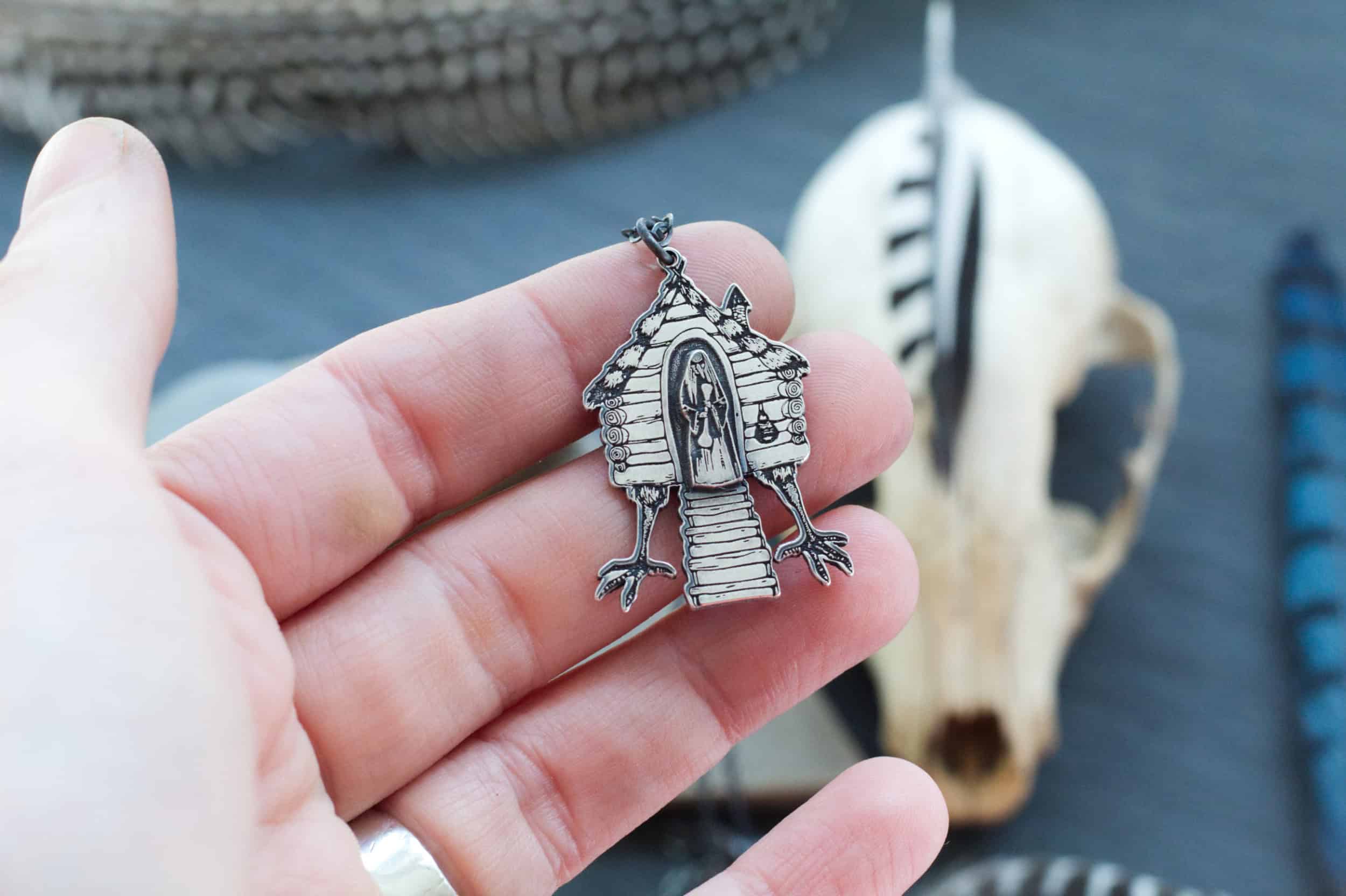 baba yagas house pendant 2