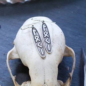 Loki Earrings in Elder Futhark Runes