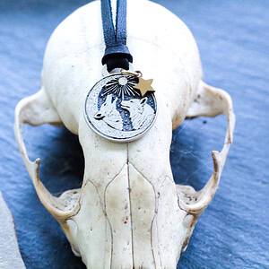 Sköll and Hati Pendant - Sun, Moon and Stars