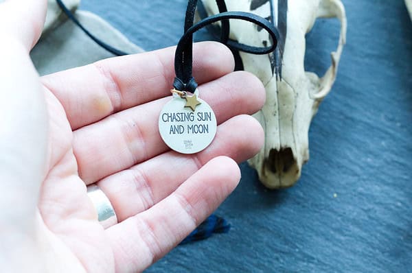 Sköll and Hati Pendant - Sun, Moon and Stars - Image 2