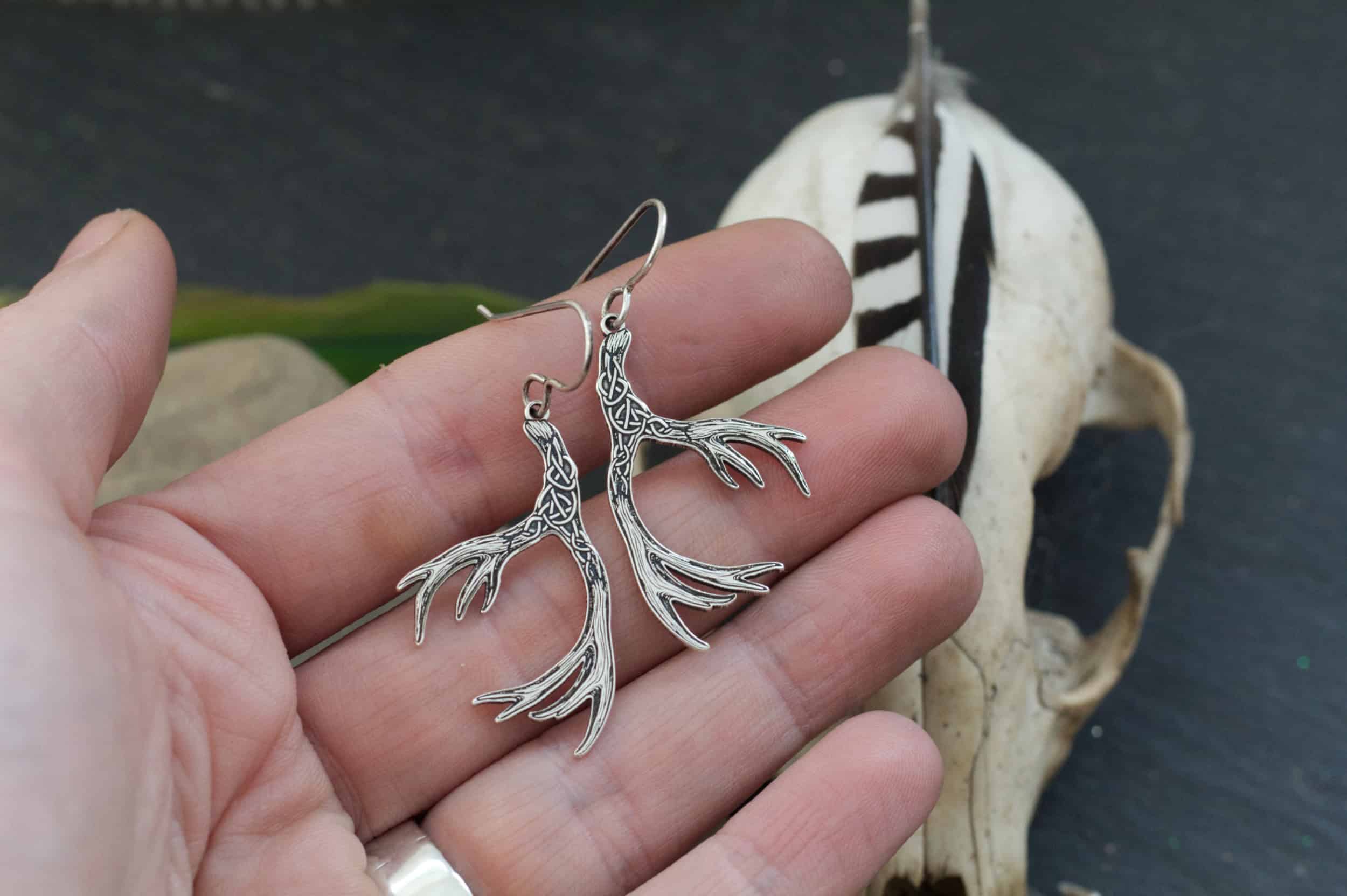 celtic antler earrings 2