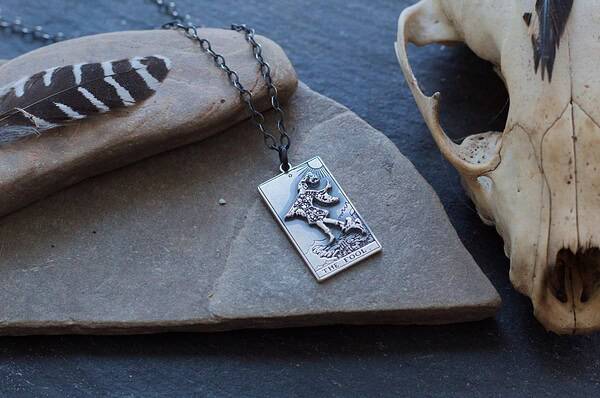 The Fool Major Arcana Tarot Card in Sterling Silver Pendant Necklace - Embrace Optimism & Infinite Possibilities - Image 4