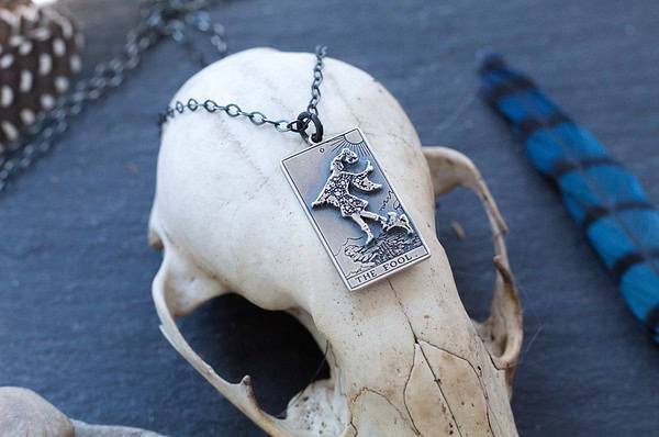 The Fool Major Arcana Tarot Card in Sterling Silver Pendant Necklace - Embrace Optimism & Infinite Possibilities - Image 3