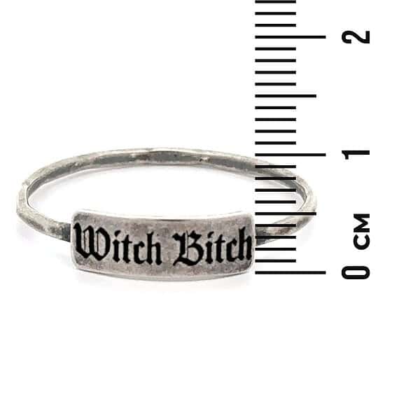 Witch Bitch - Dainty Silver Stacking Ring - Witchcraft - Coven Jewelry - Sister Witch - Pagan - Wiccan - Image 5