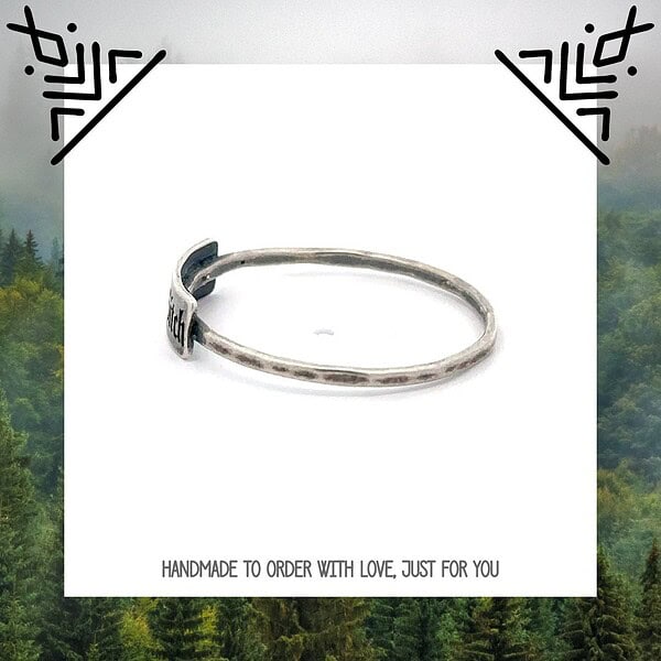 Witch Bitch - Dainty Silver Stacking Ring - Witchcraft - Coven Jewelry - Sister Witch - Pagan - Wiccan - Image 3