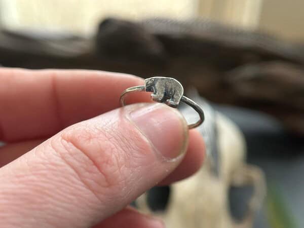 Silver Bear Ring, Bear Ring, Unique Silver Bear Jewelry, Animal Ring, Gift For Her, Animal Jewelry, Grizzly Bear Ring, Viking Bear Ring - Image 4