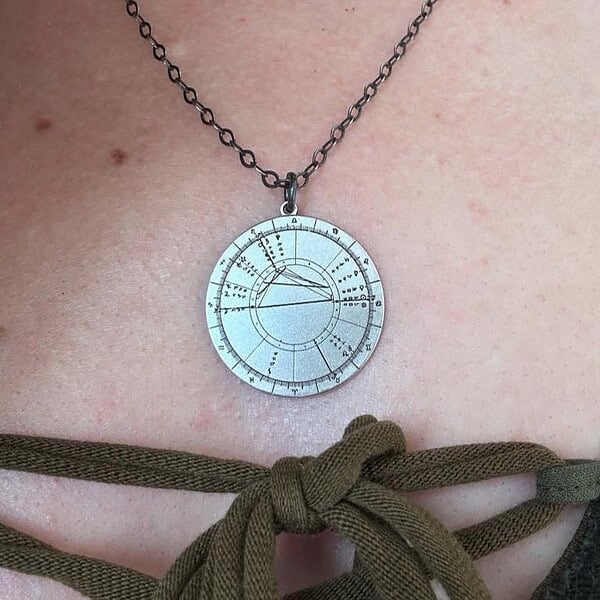 Personalized Astrology Necklace Custom Birth Chart Pendant Zodiac Sign Jewelry Unique Birthday Gift for Her Celestial Natal Chart Necklace - Image 3