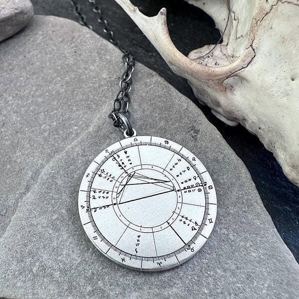 Personalized Astrology Necklace Custom Birth Chart Pendant Zodiac Sign Jewelry Unique Birthday Gift for Her Celestial Natal Chart Necklace - Image 5