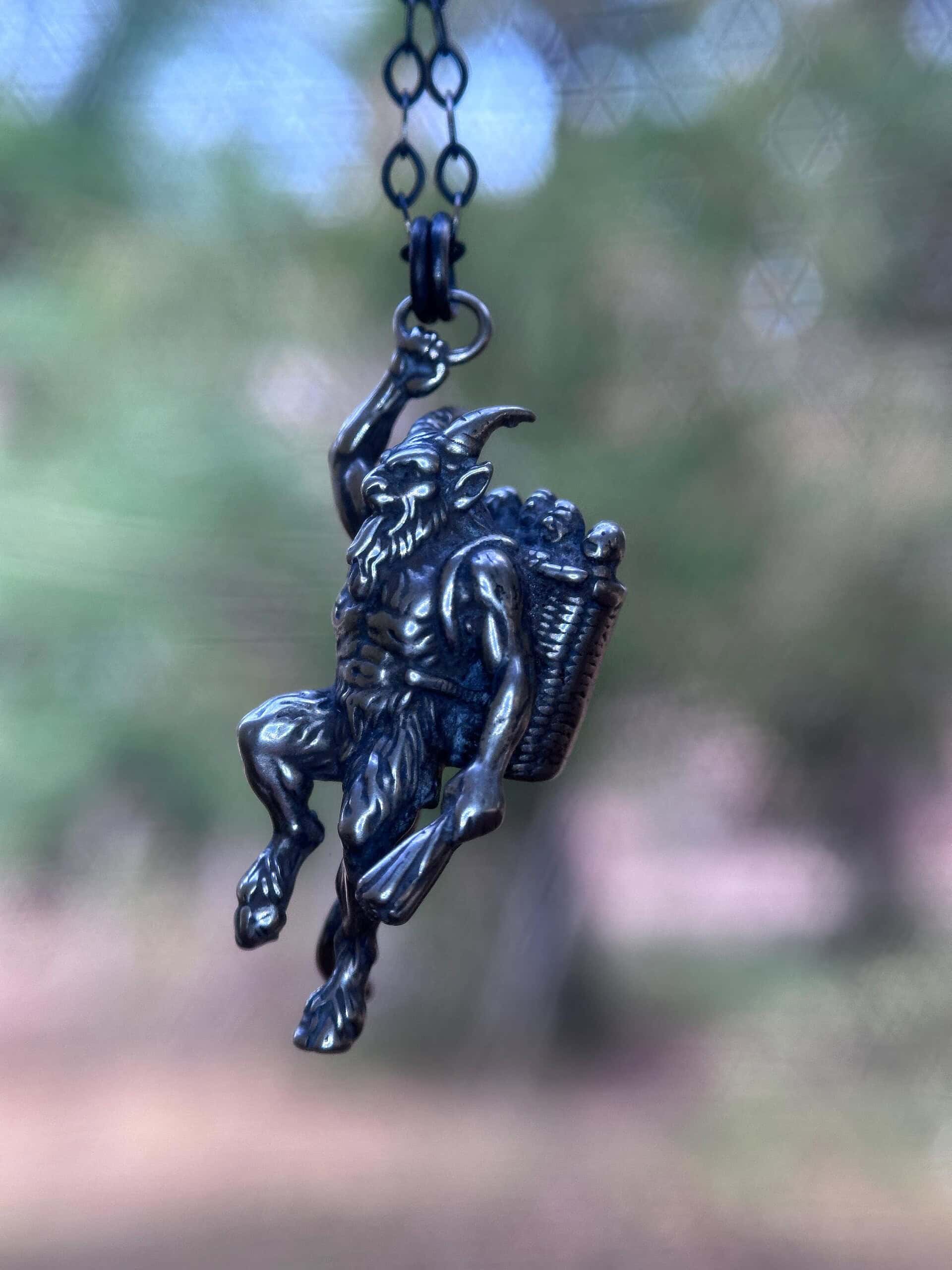 handcrafted krampus pendant