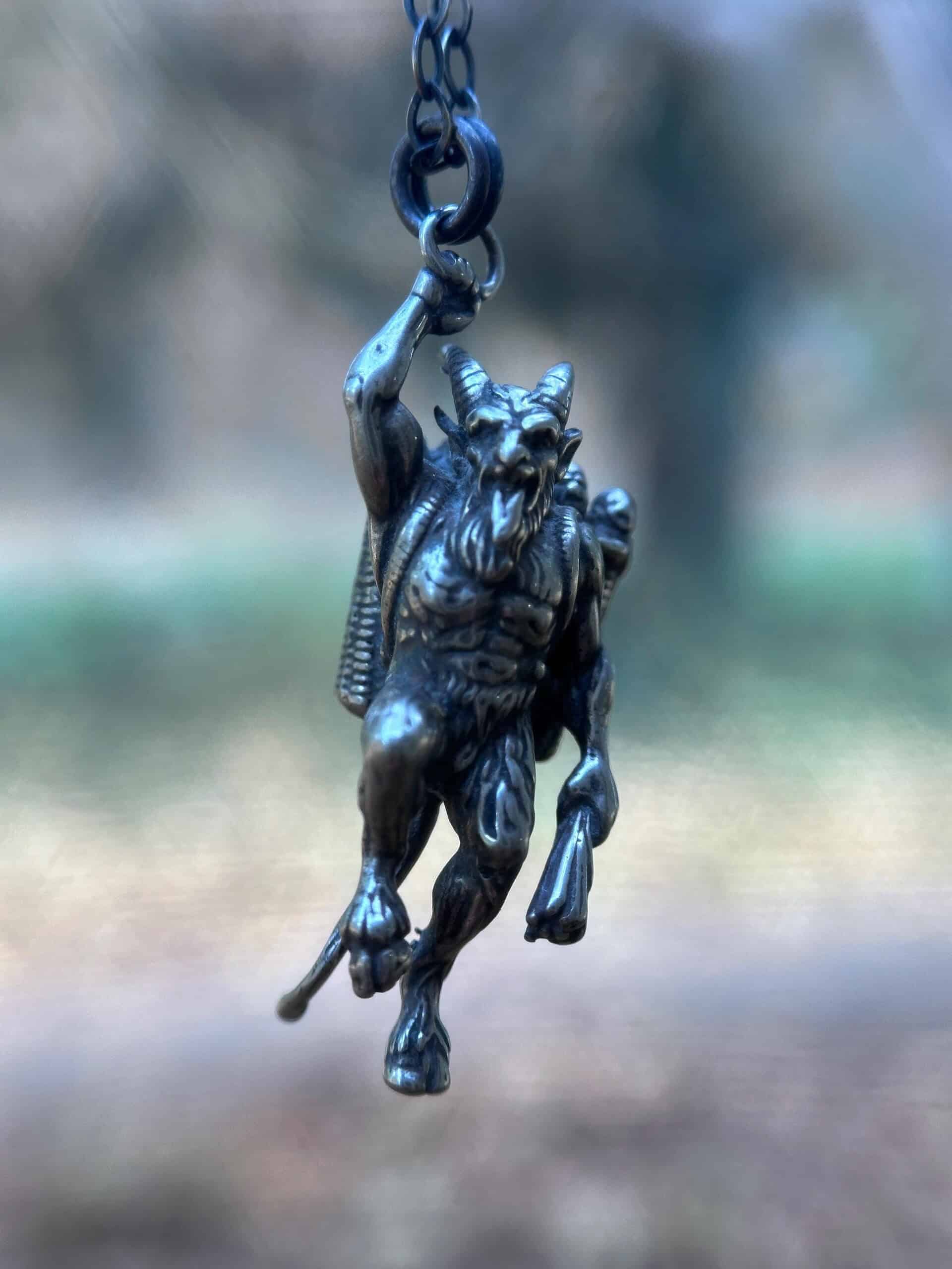 handcrafted krampus pendant