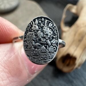Mad Hatter’s Tea Party Sterling Silver Ring Alice in Wonderland