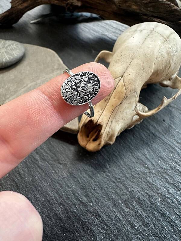 Mad Hatter’s Tea Party Sterling Silver Ring Alice in Wonderland - Image 5