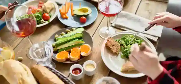 food on a table presenting nutritional diets