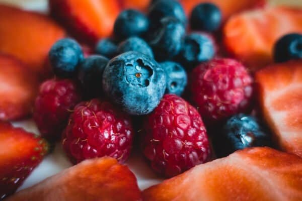 Close up picture of different berries