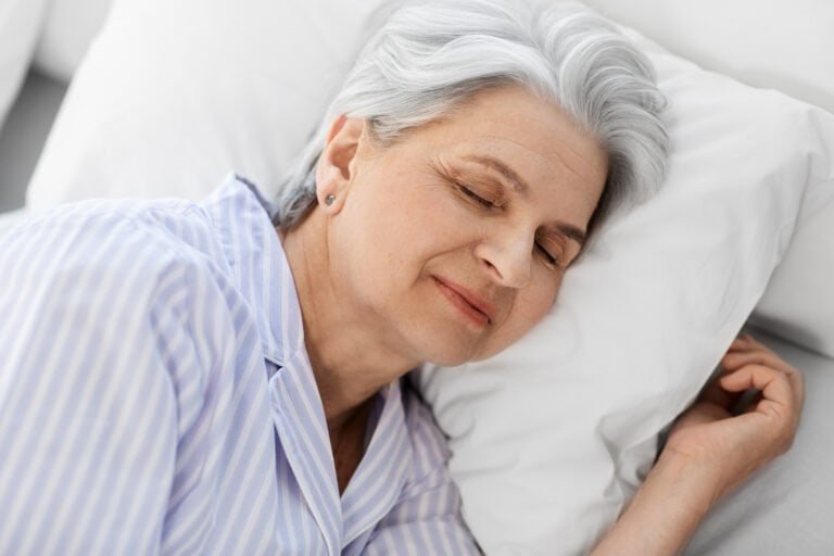 woman sleeping in bed