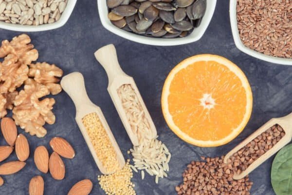 Products and ingredients as source natural vitamins and minerals. Beneficial eating