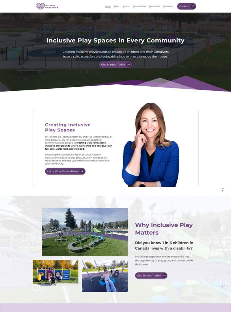Website promoting inclusive play spaces.