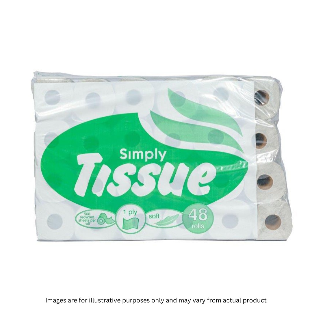 1 PLY INDUSTRIAL TOILET PAPER | WHITE | 48 ROLLS | ITEM CODE: 171S