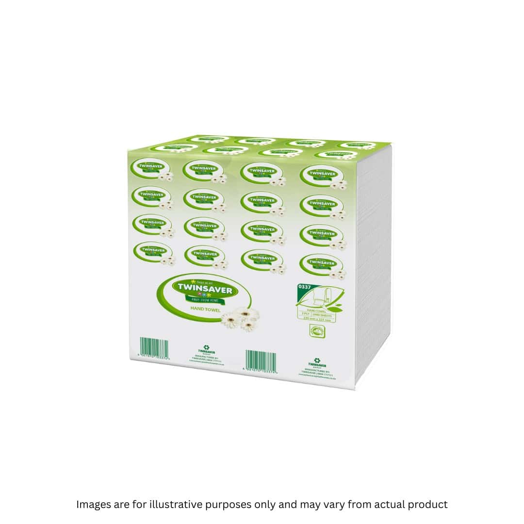 TWINSAVER | 2 PLY INTERFOLD M-FOLD LAMINATE HAND TOWEL | ITEM CODE: 337