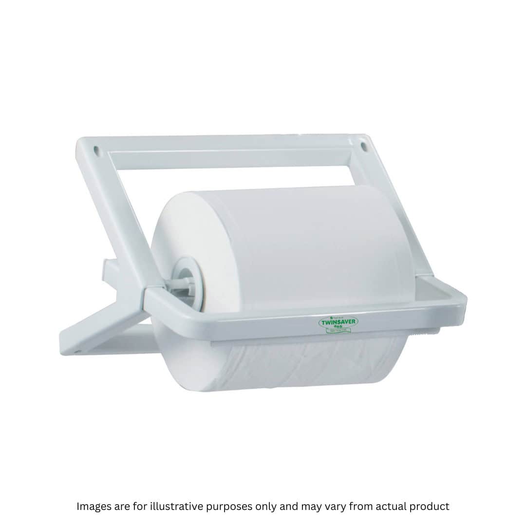 TWINSAVER | IMPI PLASTIC WALL-MOUNTED WIPE STAND WHITE | ITEM CODE: 654