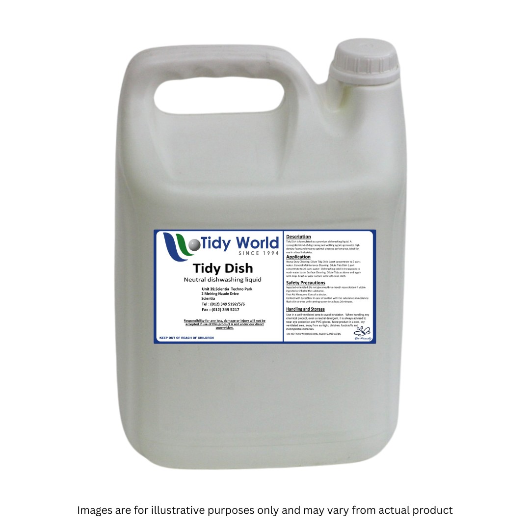 TIDY DISH | QUALITY NEUTRAL DISHWASHING DETERGENT-5L-2025