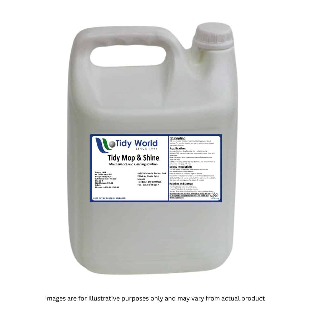 TIDY MOP & SHINE | MAINTENANCE AND CLEANING SOLUTION-5LT