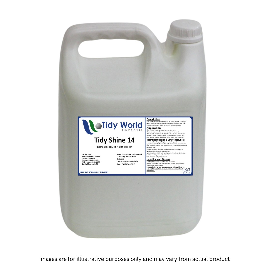 TIDY SHINE 14 | DURABLE LIQUID FLOOR POLISH-5L