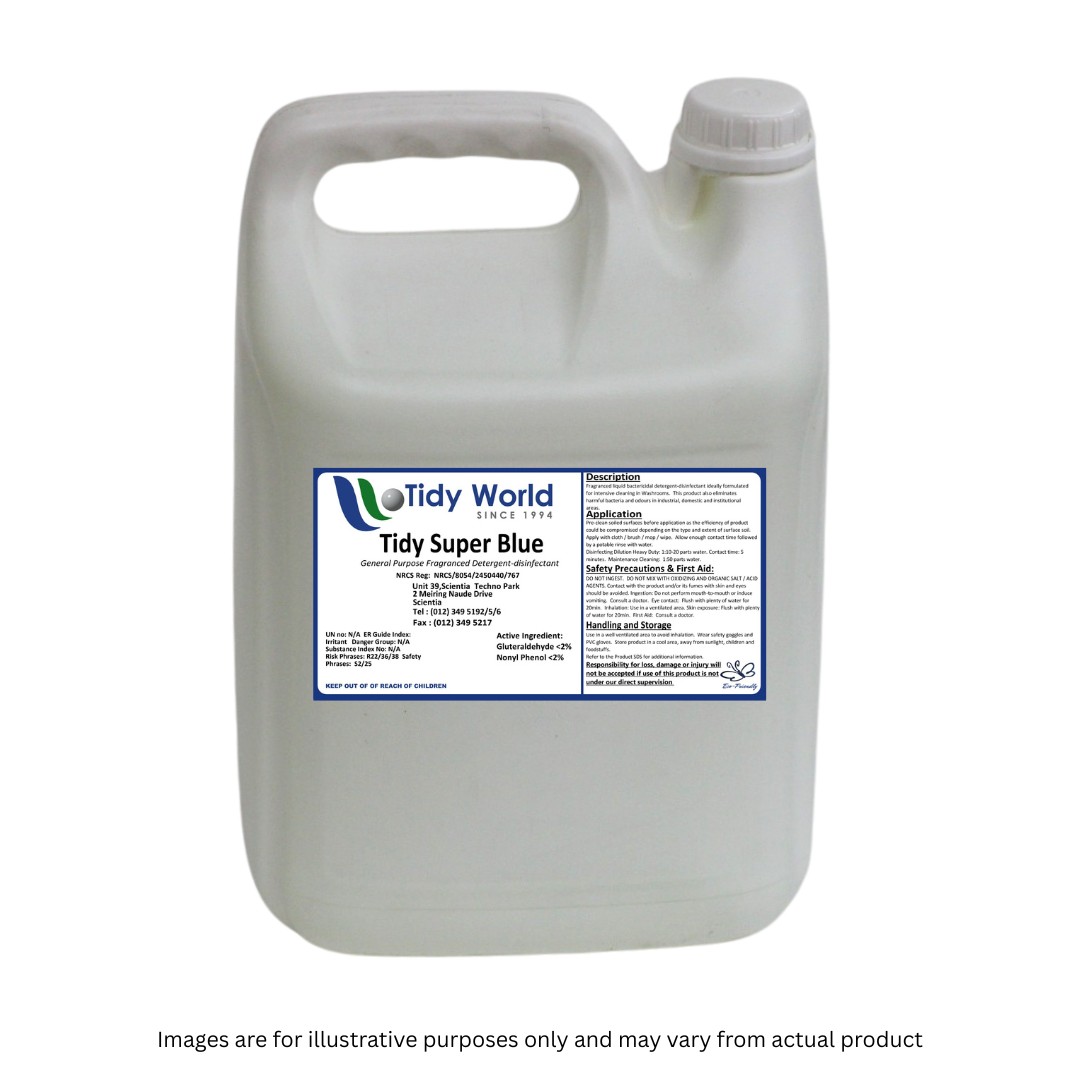 TIDY SUPER BLUE | PERFUMED CLEANING SOLUTION-5L
