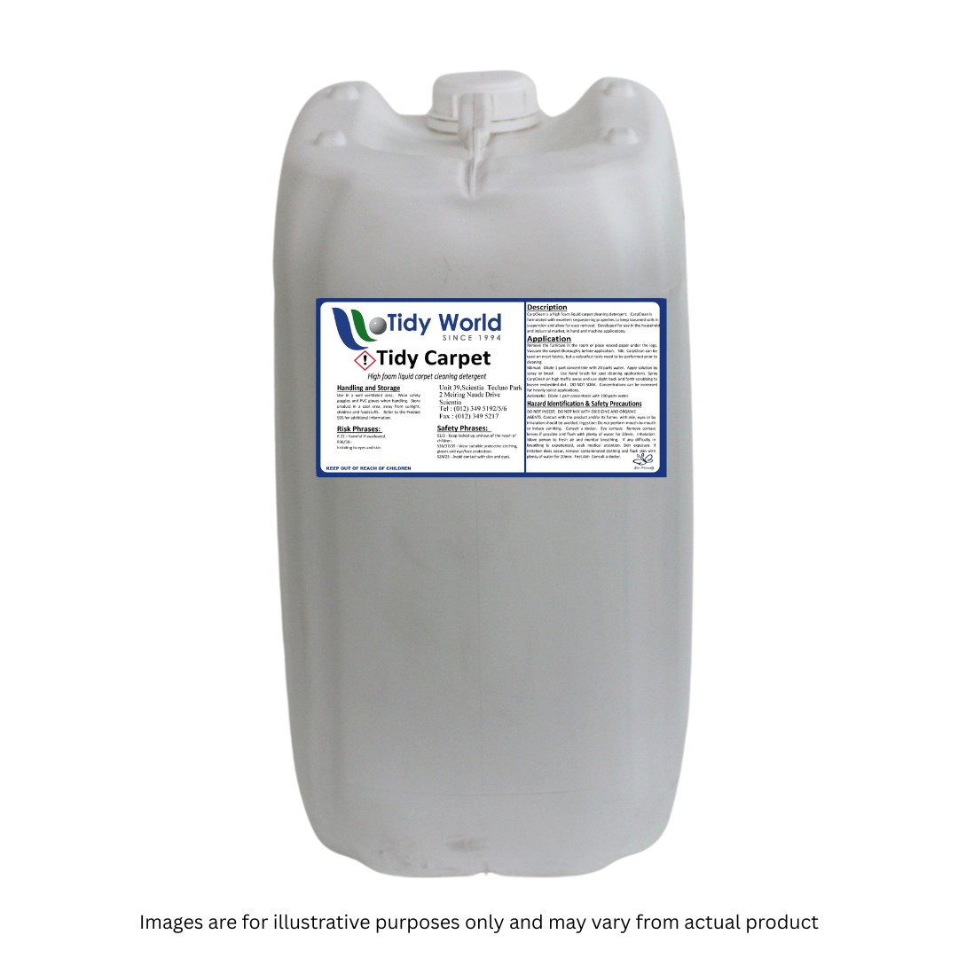 TIDY CARPET S | HIGH FOAM CARPET CLEANING DETERGENT-25L