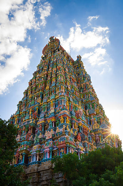 Meenakshi hindu temple in Madurai, Tamil Nadu, South India