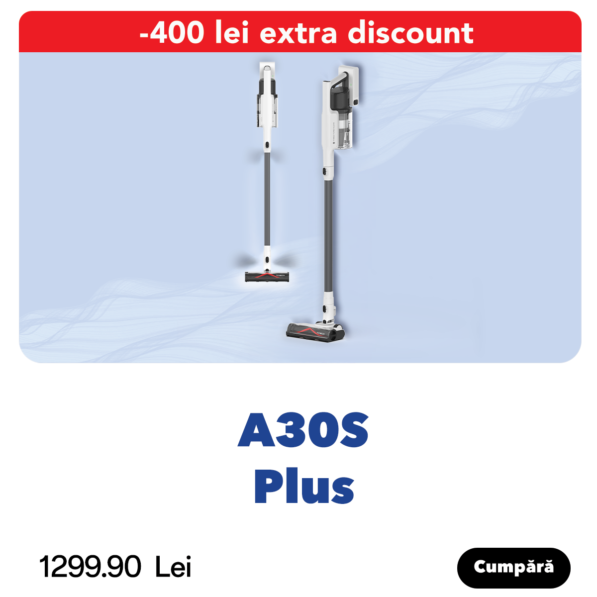 1. Aspirator electric Tineco Smart floor washer cu funcție de aspirare și mopare simultan, ideal pentru curățenie rapidă și eficientă a tuturor tipurilor de podele.