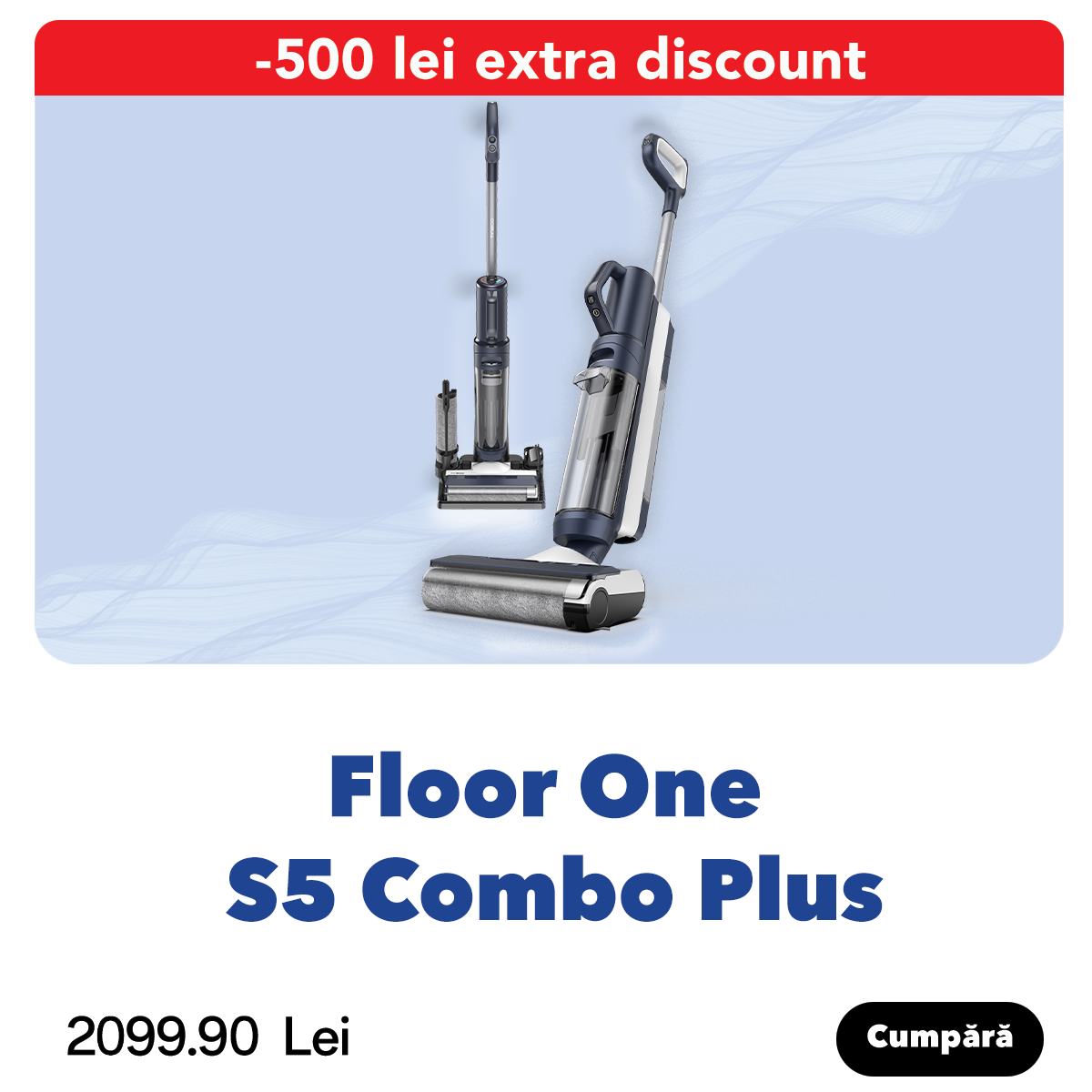 1. Aspirator cu mop Tineco Floor One S5 Combo Plus, aparat wireless, ușor de utilizat pentru curățarea eficientă a podelelor din casă.