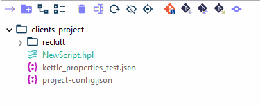 A staged file with its label changed from red to green after Git Add