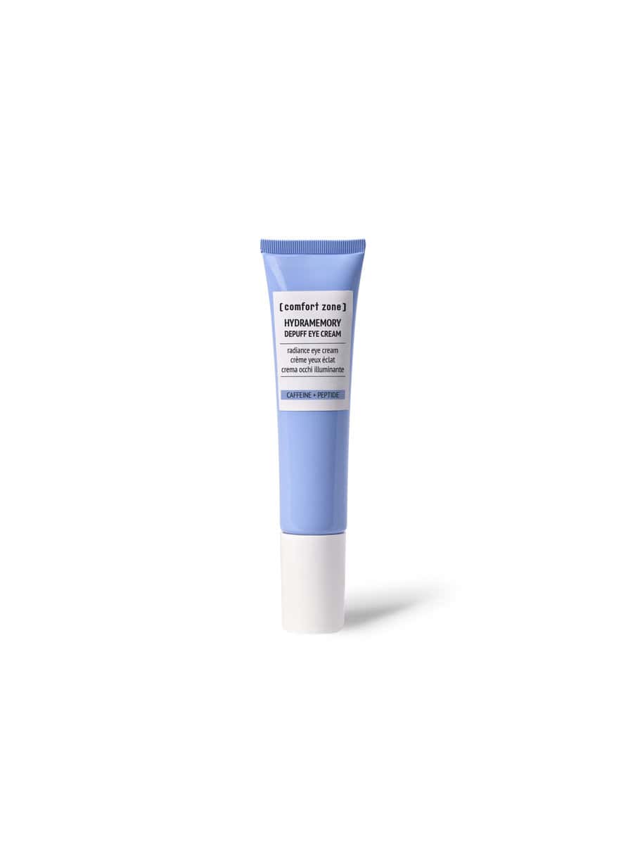 Hydramemory Depuff Eye Cream for reducing puffiness and hydrating delicate eye area. Suitable for al.