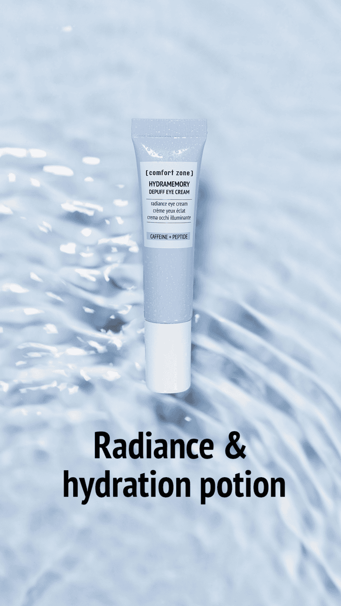 Hydramemory Depuff Eye Cream for hydration and puffiness reduction.