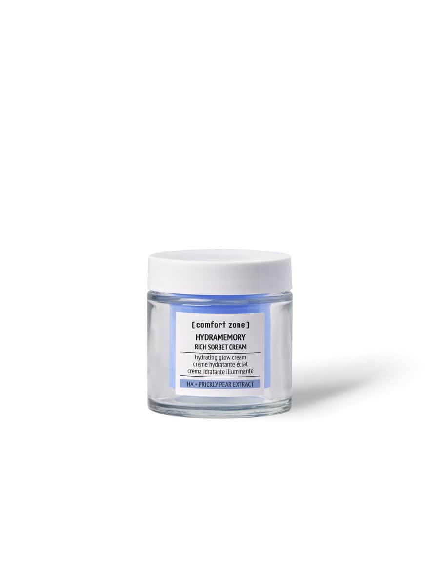 Hydramemory Rich Sorbet Cream for deep hydration and skin nourishment. Perfect for a luxurious skinc.