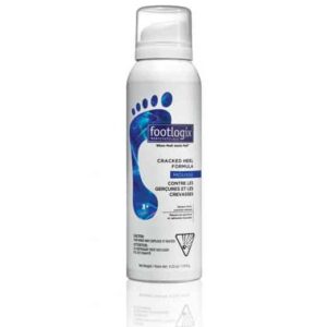 Footlogix Cracked Heel Formula for softening and healing dry, cracked heels.