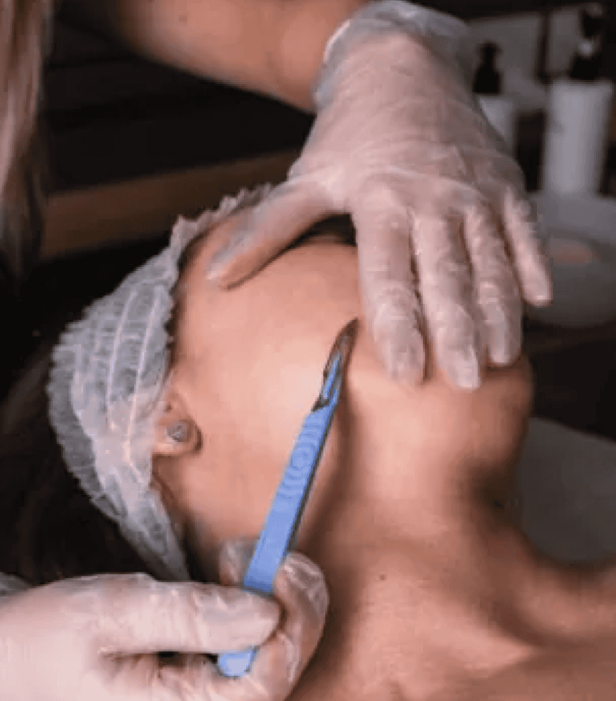 Professional facial treatment being performed at Tonic Day Spa for healthy skin.