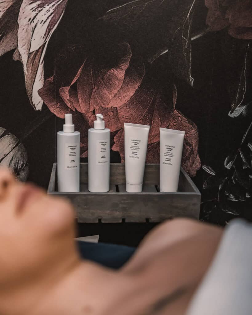 Spa skincare products for tailored wellness packages.