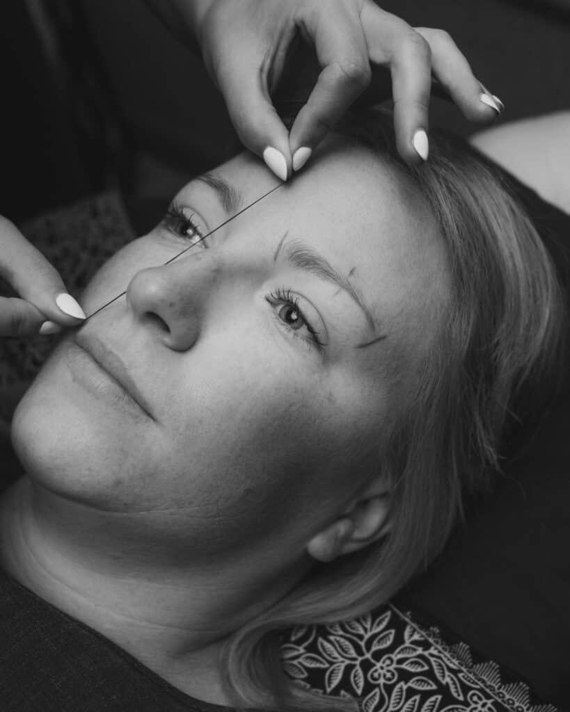 Microblading eyebrow treatment for natural, defined brows at Tonic Day Spa.