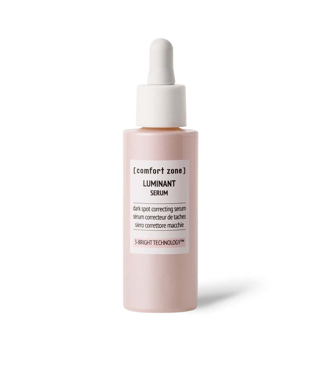 Luminant Serum bottle for skin brightening and anti-ageing.
