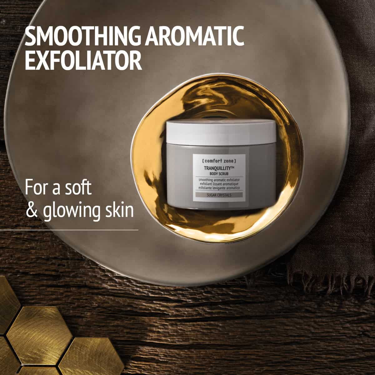 Aromatic body scrub for smooth, glowing skin at Tonic Day Spa.