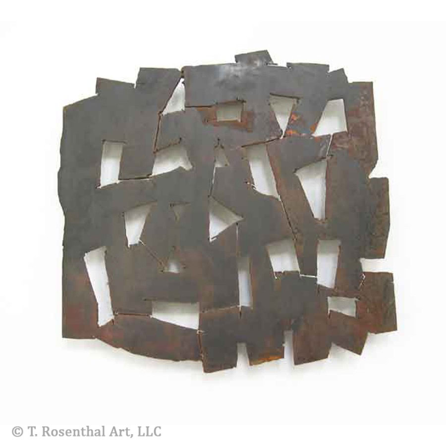 Untitled wall sculpture, 1995 Steel 16 x 17 x 1 1/2 inches