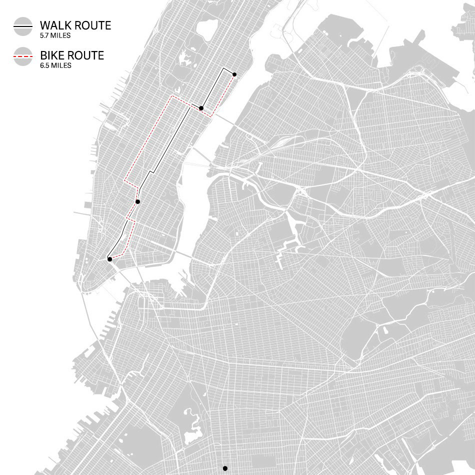 NYC Brooklyn Map of Public Art by Tony Rosenthal