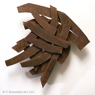 Untitled wall sculpture, 1995 Rusted Steel 16 x 17 x 2 inches