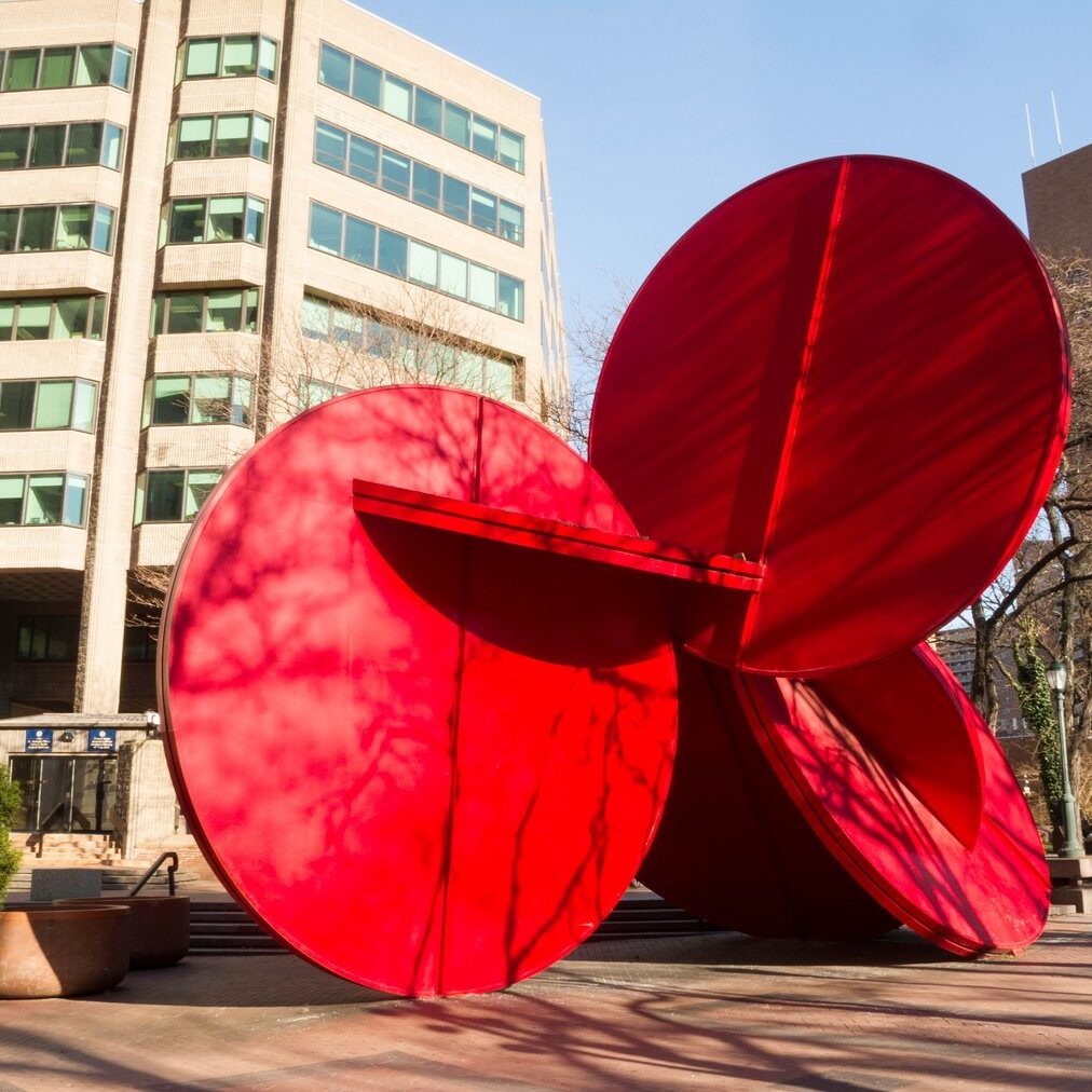 D1CTFY 5 in 1, Abstract Outdoor Art Sculpture, One Police Plaza, NYC. Image shot 2012. Exact date unknown.