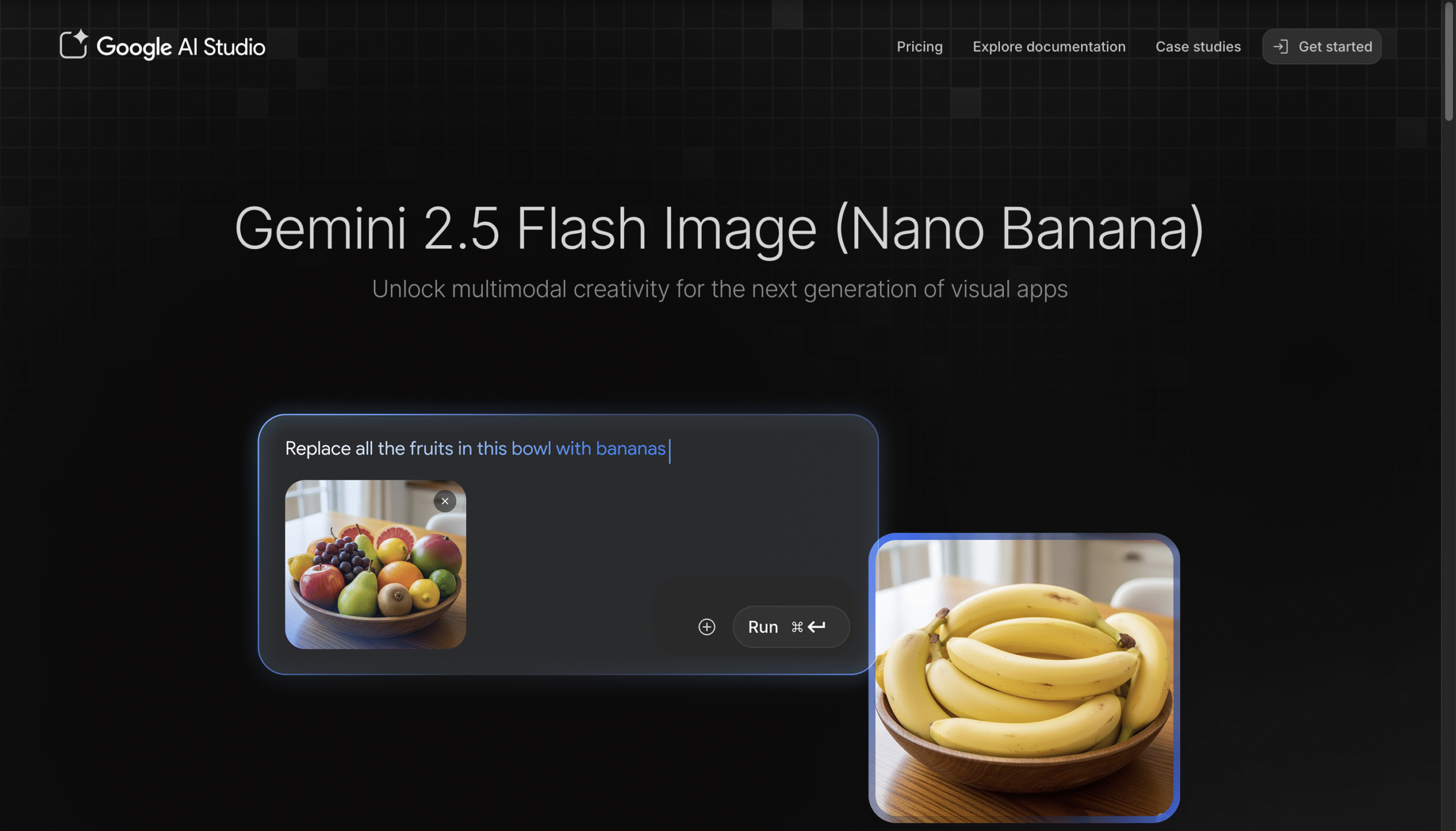 Screenshot of Gemini 2.5 Flash ( nano banana ) in Google AI Studio