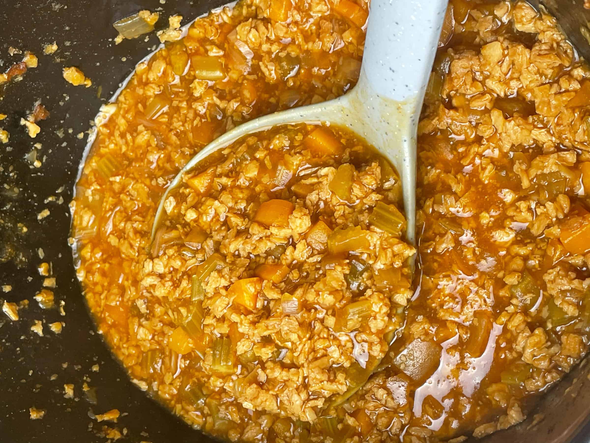 Mince ready to serve in slow cooker.