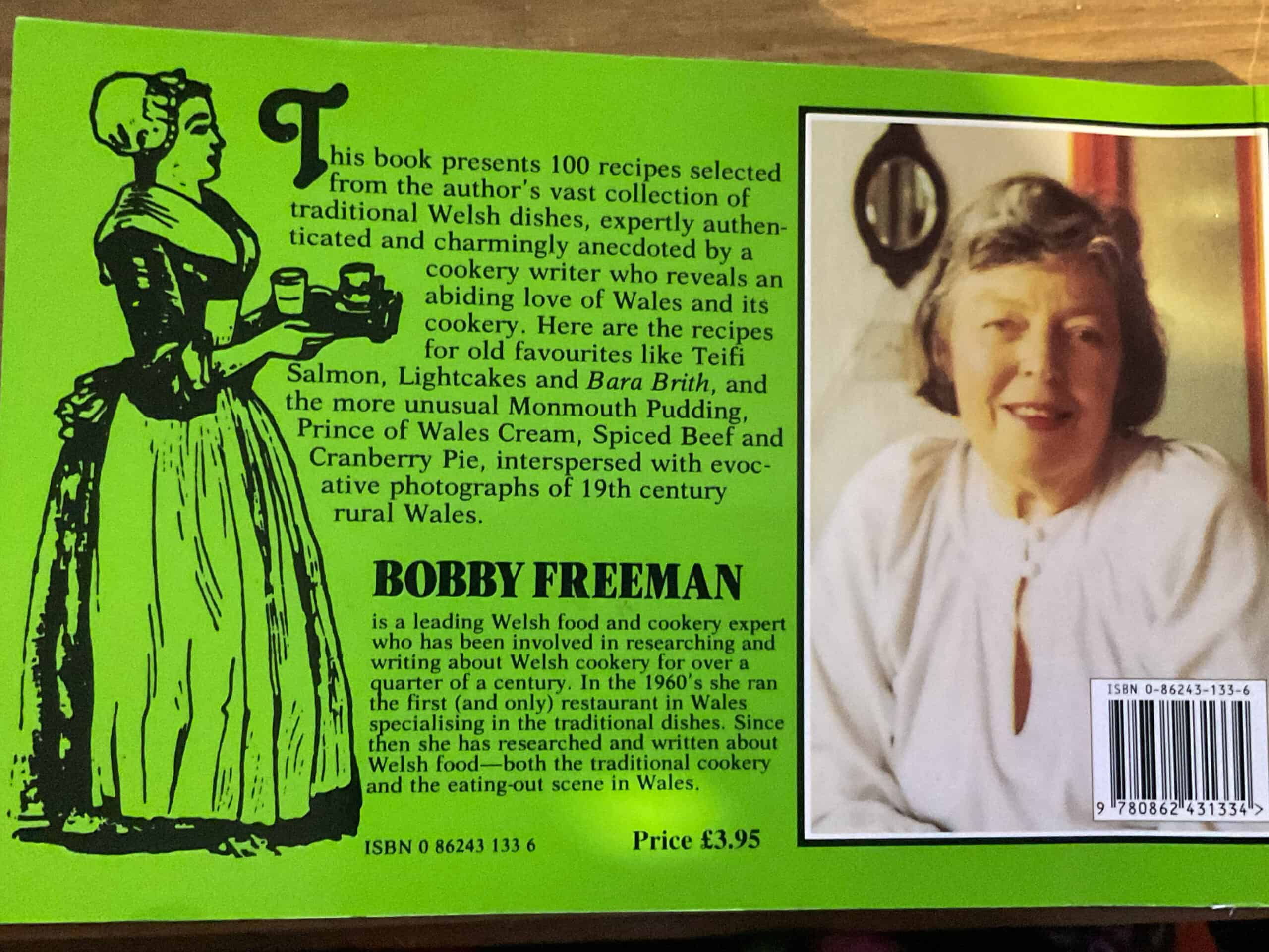 Image of back cover of Welsh Country cooking book.