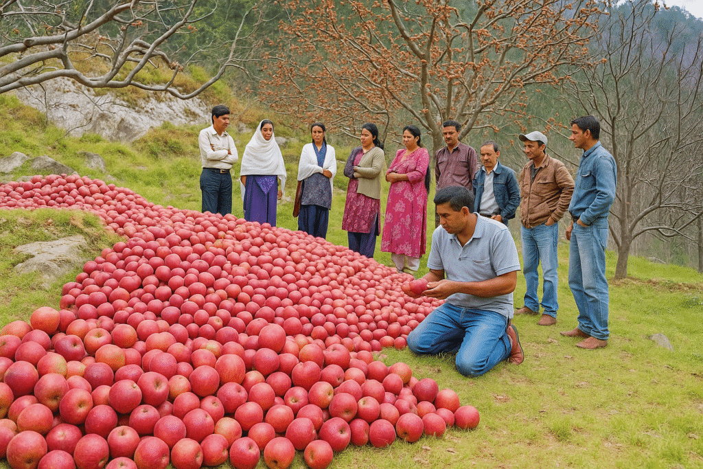 apple orchards in harsil village valley